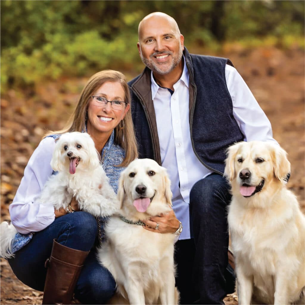 Danny and Dawn Thompson with their 3 dogs